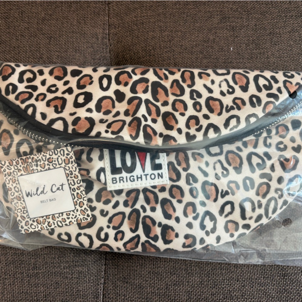 Brighton Wild Cat Leopard Print Belt bag Fanny pack NWT